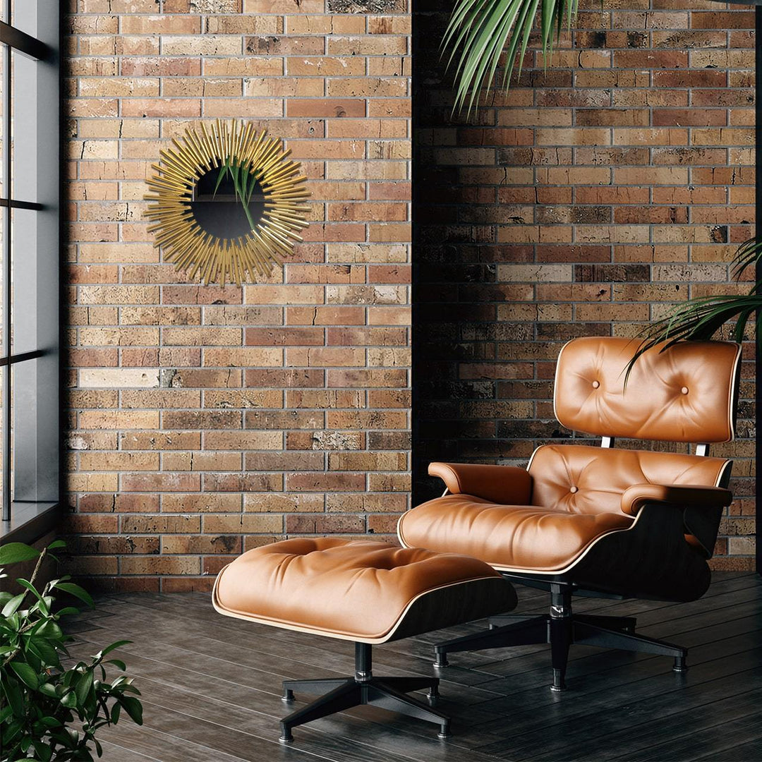 Mia Gold Sunburst Round Wall Mirror 24 Inch by West Mirror