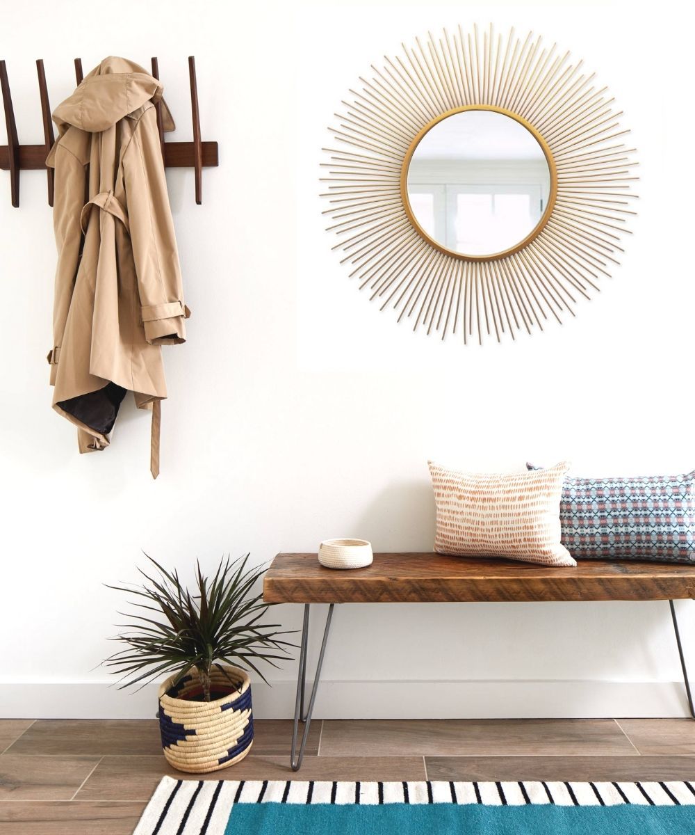 Noa Gold Sunburst Wall Mirror 31 Inch by West Mirrors