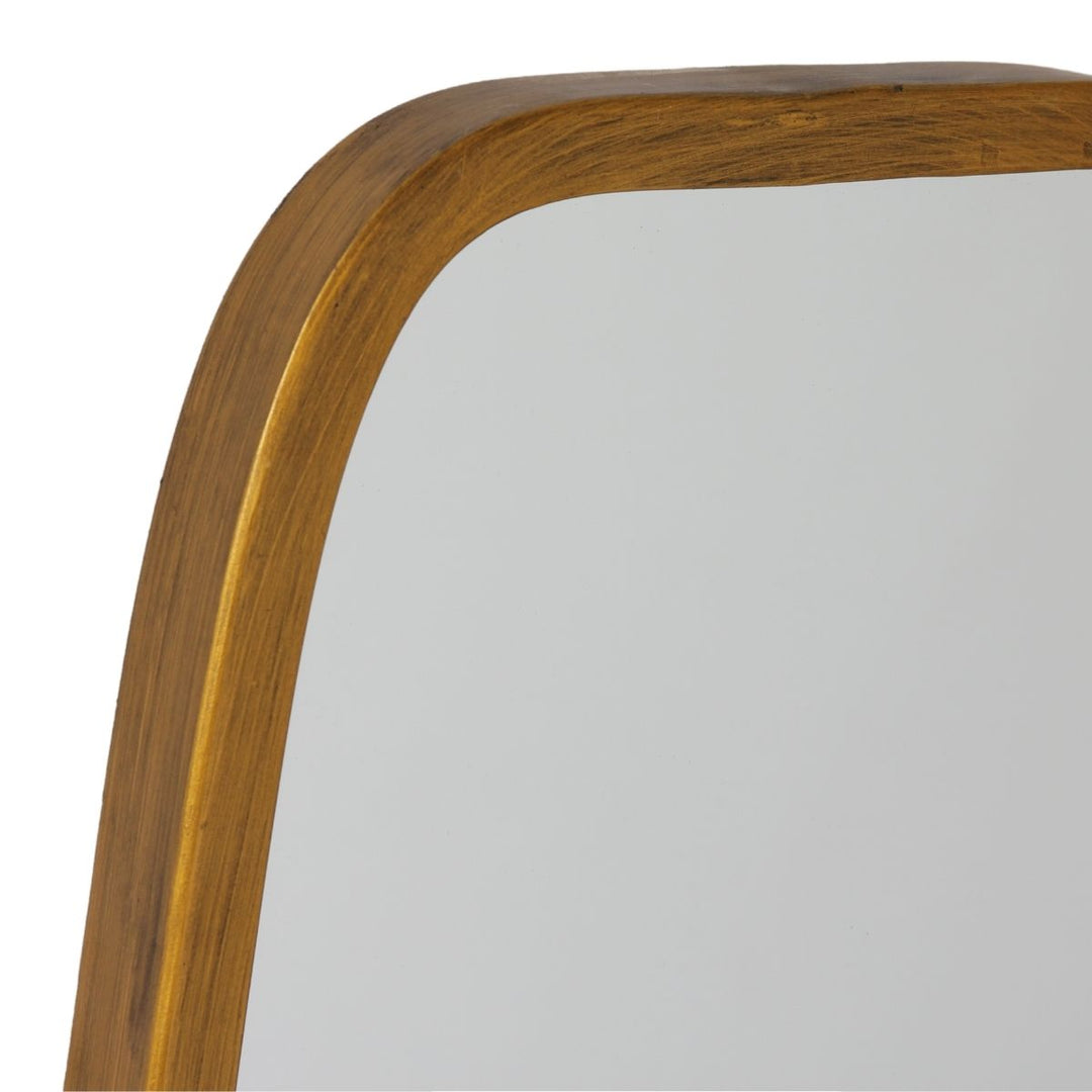 Zane Modern Metal Gold Framed Long Wall Mirror