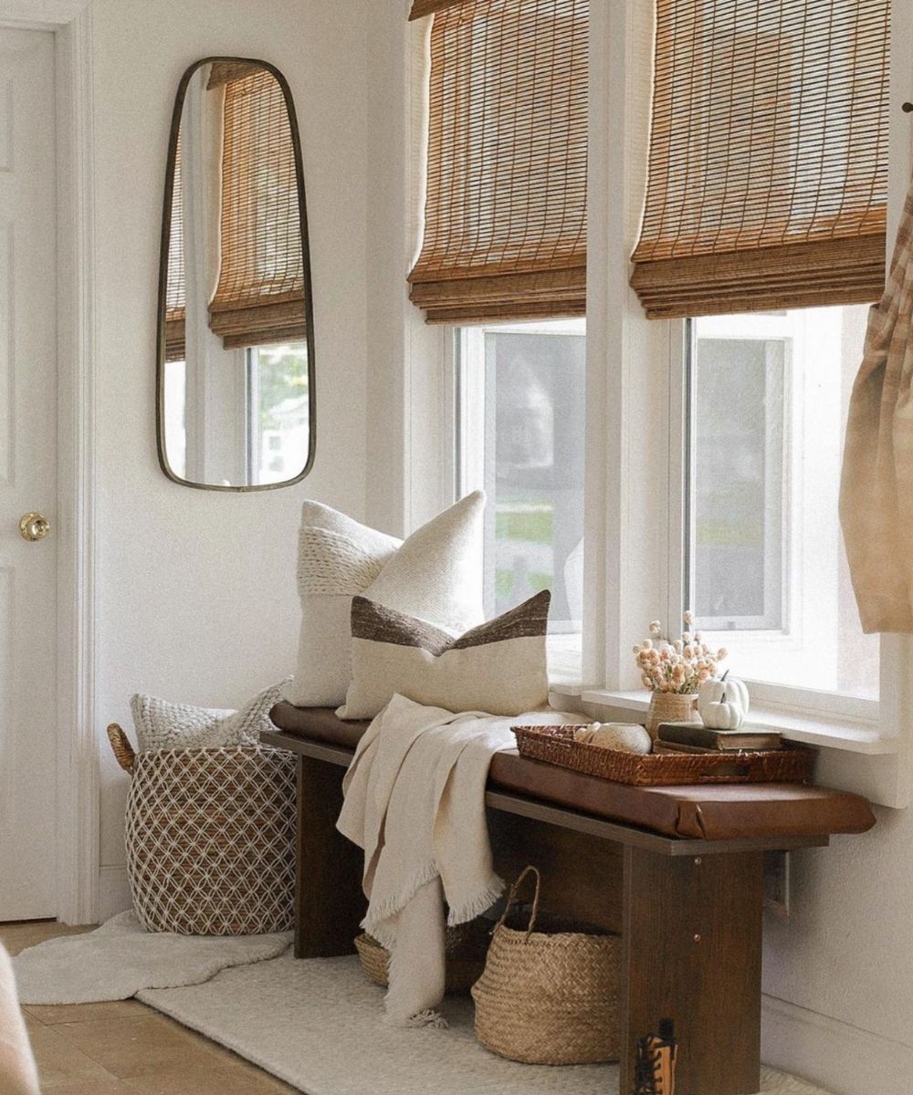 Zane Modern Metal Gold Framed Long Wall Mirror