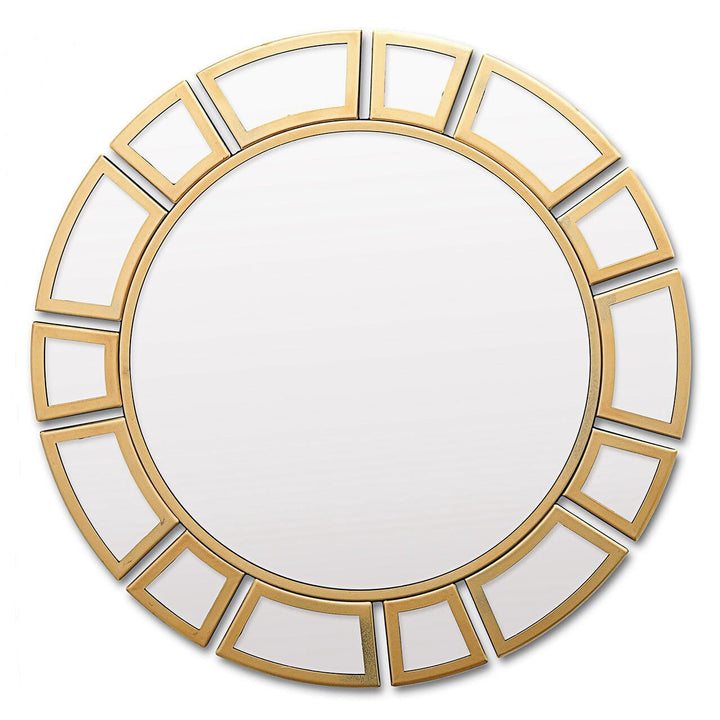 Avis Gold Round Wall Mirror 30 Inch