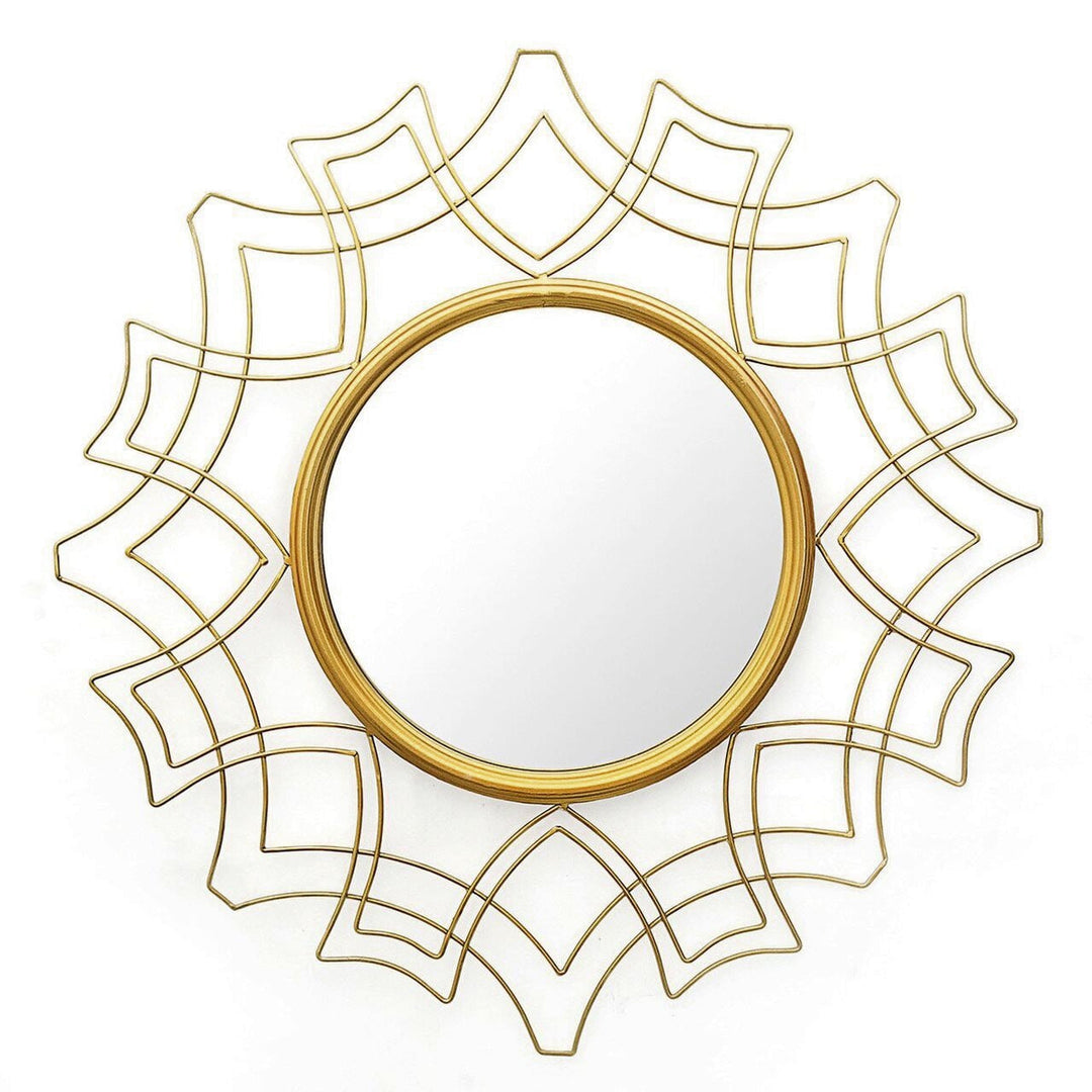 Aura Gold Sunburst Wall Mirror 24 Inch