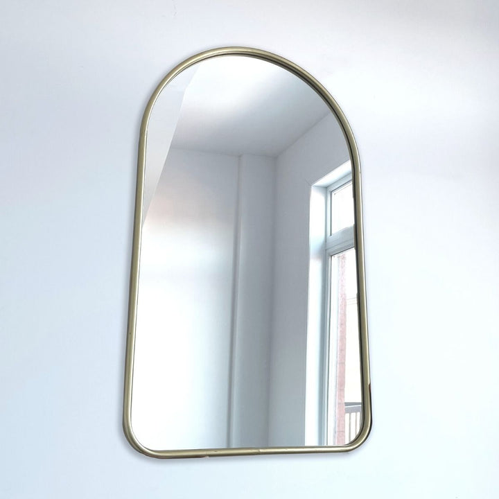 Aleah Brass Arched Mirror 39x24 Inch
