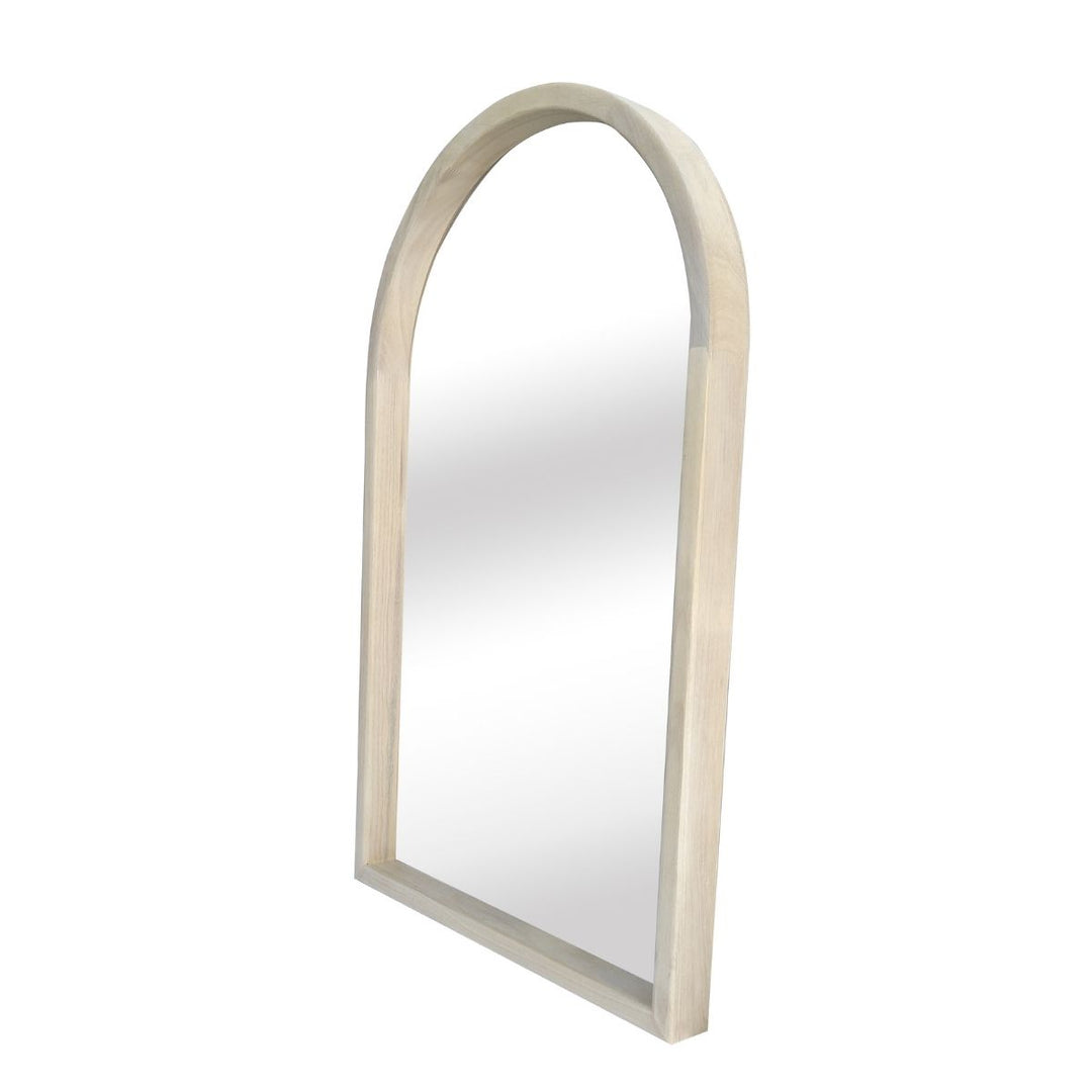 Oliver Paulownia Wood Arched Decorative Wall Mirror