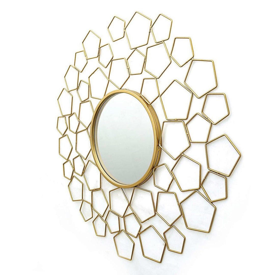 Faye Gold Round Wall Mirror 30 Inch