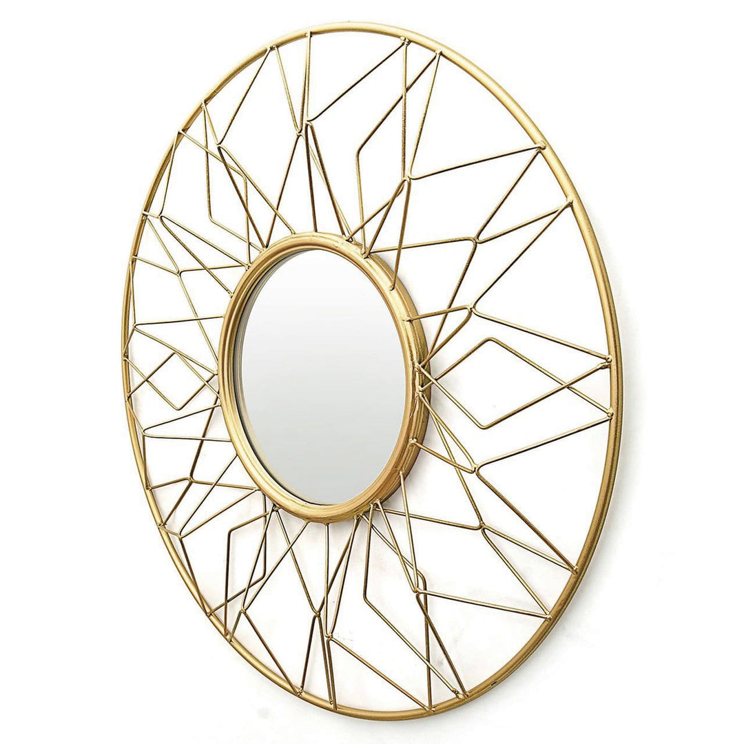 Echo Gold Sunburst Wall Mirror 30 Inch