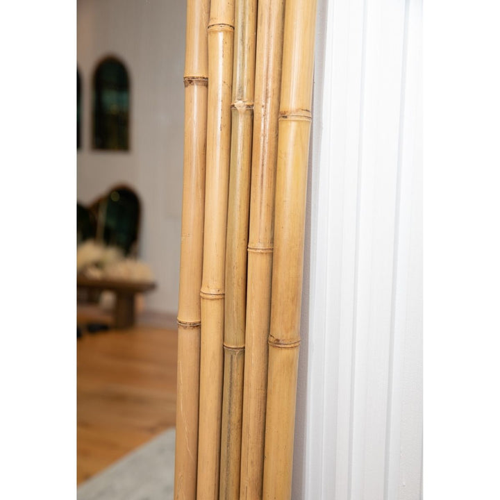Nash Rattan Bamboo Rectangular Standing Mirror