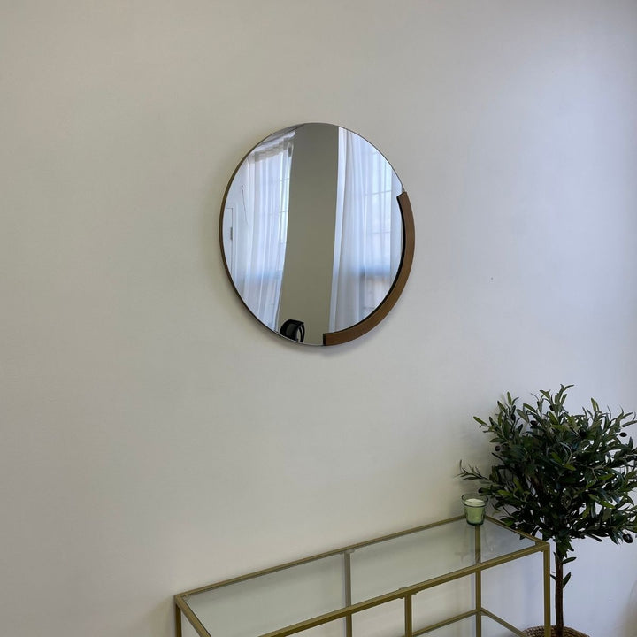 Floyd Gold Circle Beveled Wall Mirror