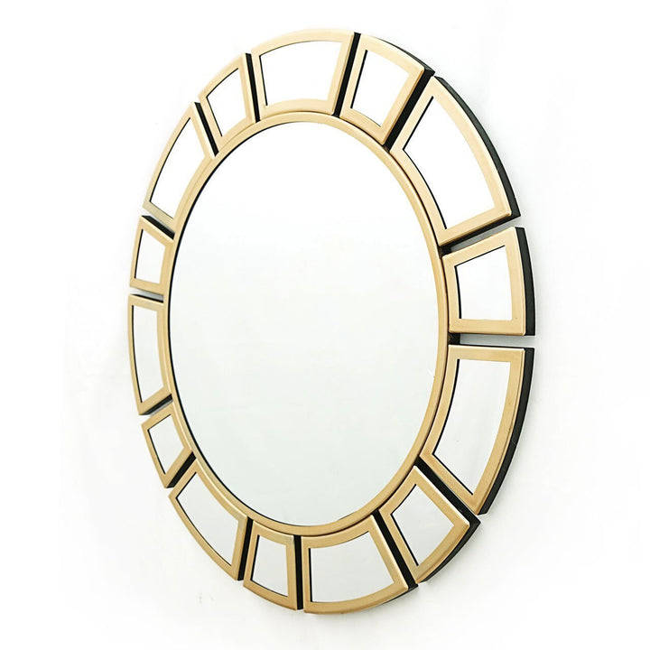Avis Gold Round Wall Mirror 30 Inch