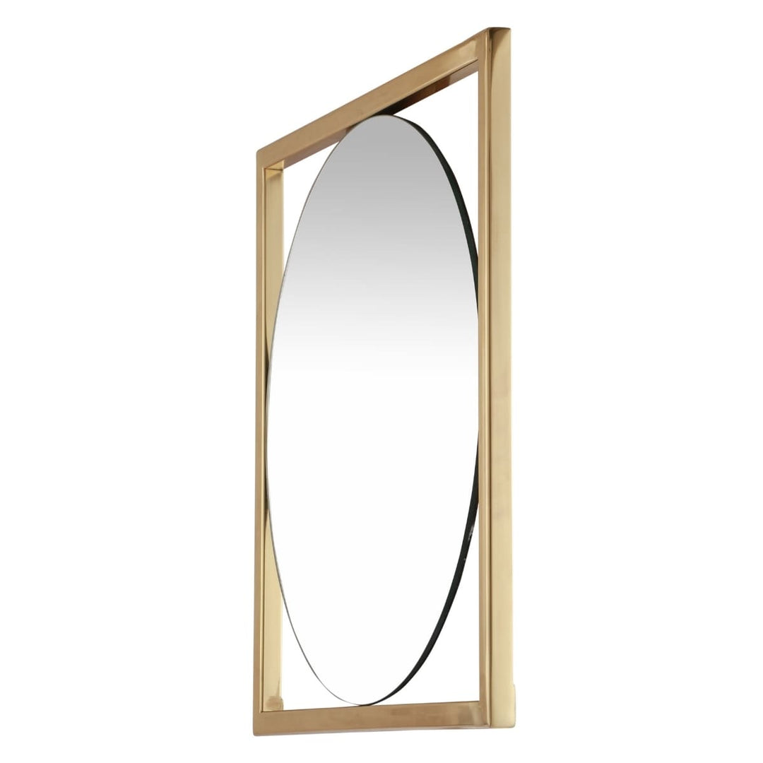 Lila Stainless Steel Square Wall Mirror 20 Inch