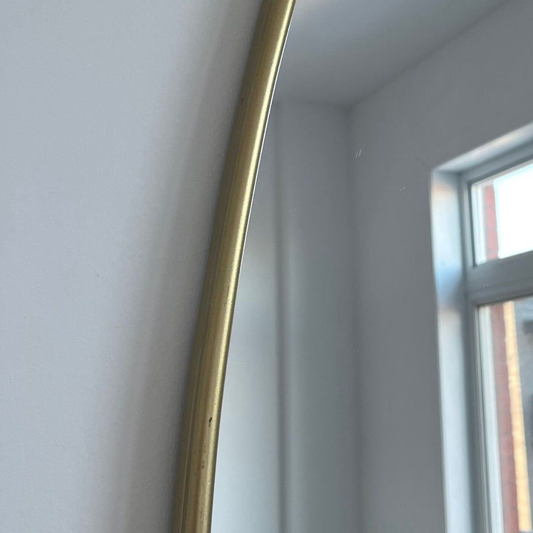 Bela Brass Wall Mirror 39x20 Inch