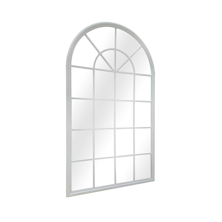 Georgia Rustic Farmhouse Oversized Arched Window Standing Mirror